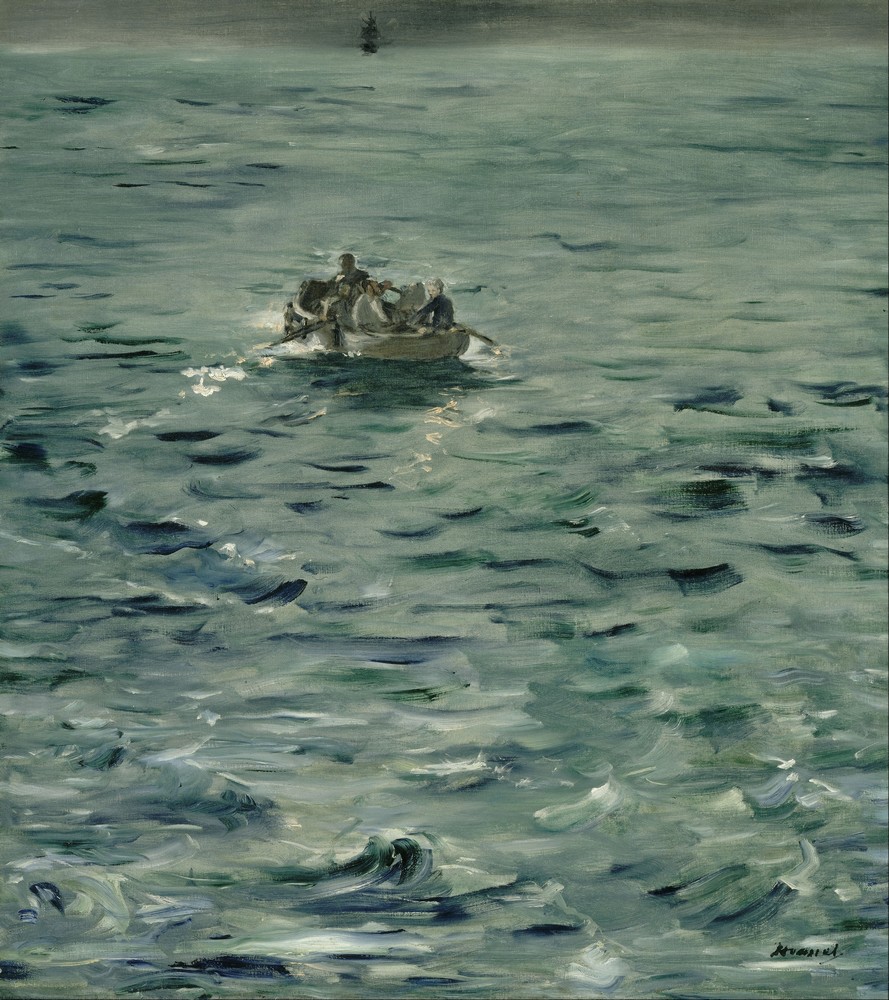 Édouard Manet - Évasion de Henri Rochefort avec Charles Bastien, Achille Ballière, Paschal Grousset et François Jourde - vers 1881, 2ème version (Musée d'Orsay)